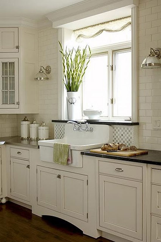 white kitchen sink