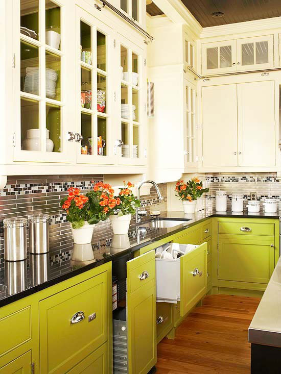 light green kitchen