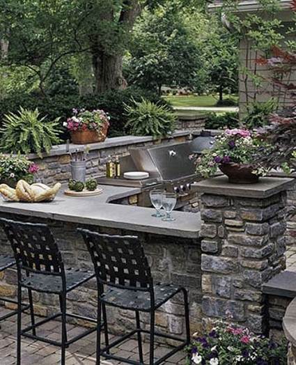 stone kitchen outdoors