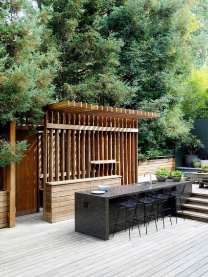 modern open air kitchen in LA