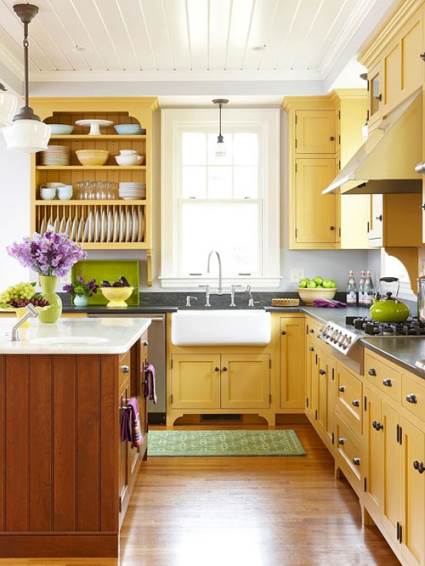 subtle yellow kitchen color