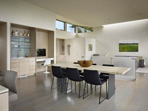 the dining area of the new home