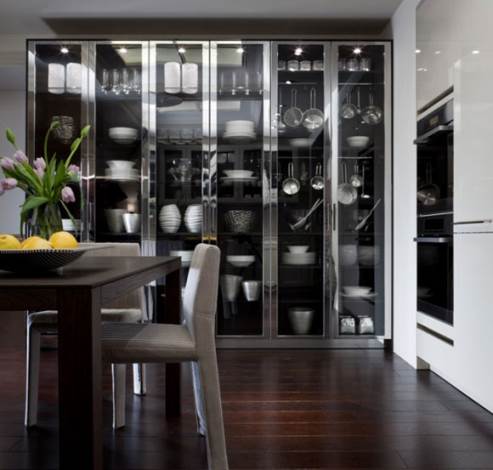 gorgeous glass cabinet / pantry