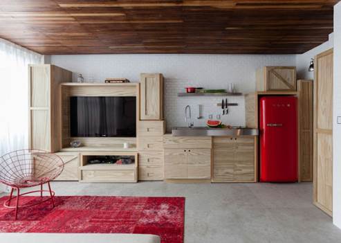 tiny kitchen in small apartment