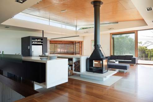 beautiful wood-burning stove