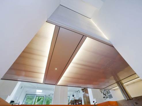 lighting is incorporated in the ceiling