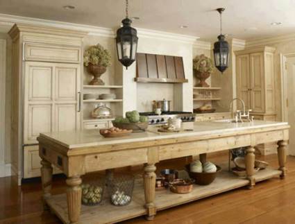 big farmhouse kitchen table