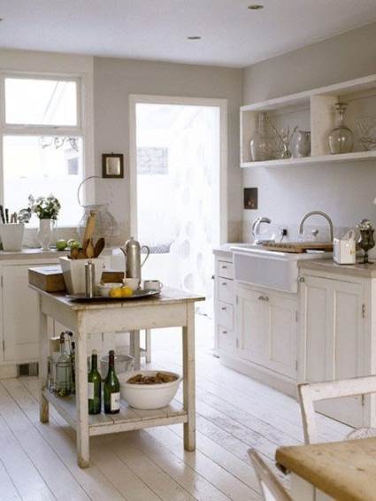 white french farmhouse kitchen