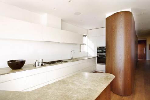 kitchen design wood glossy white