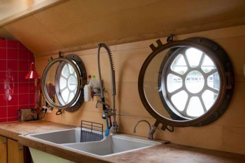 portholes of the barge