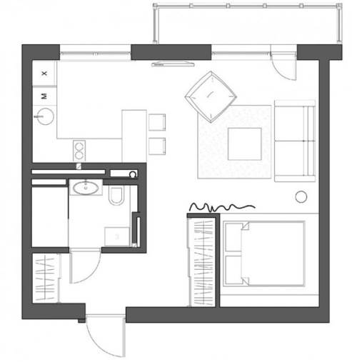 small kitchen floor plan