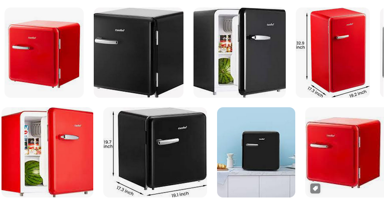 COMFEE 1.6 Cubic Feet Solo Series Retro Refrigerator Sleek