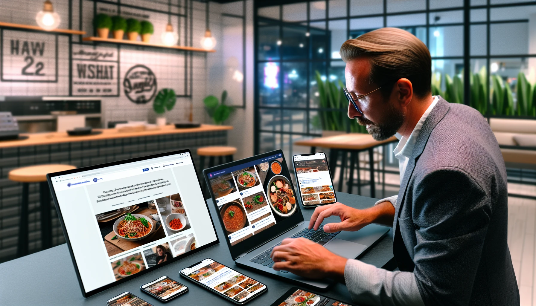 Restaurant website builders and social media management