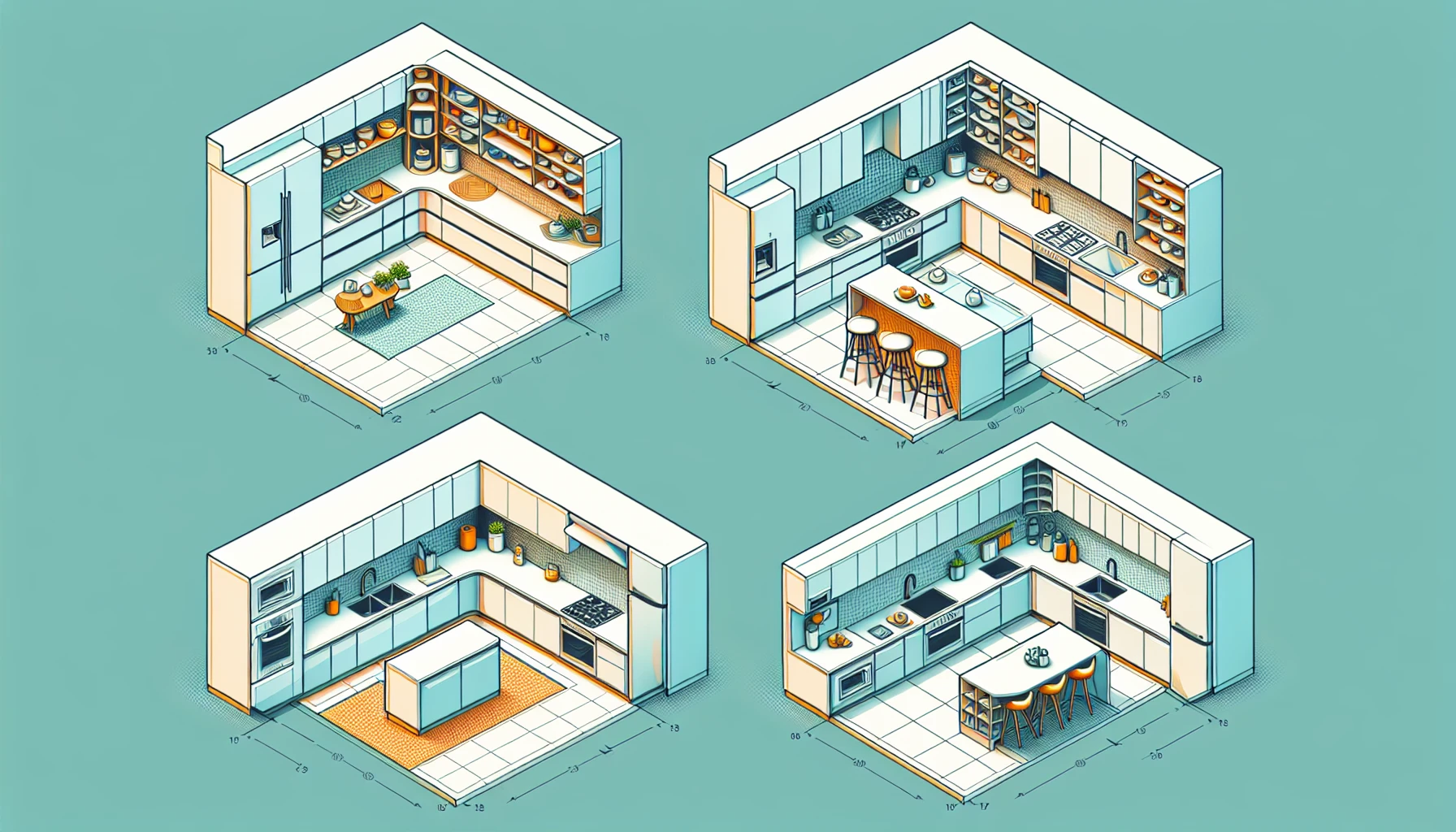 Variety of kitchen layout options